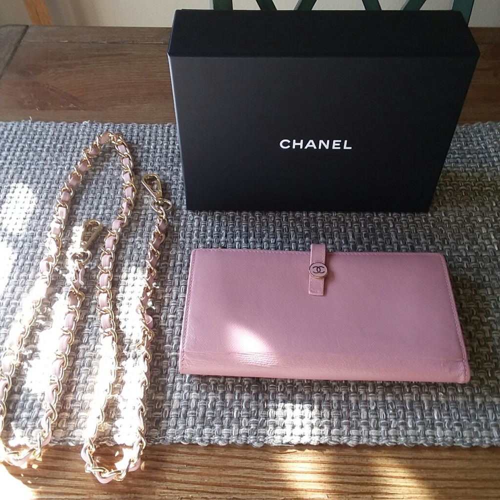 Chanel Pink Leather Wallet